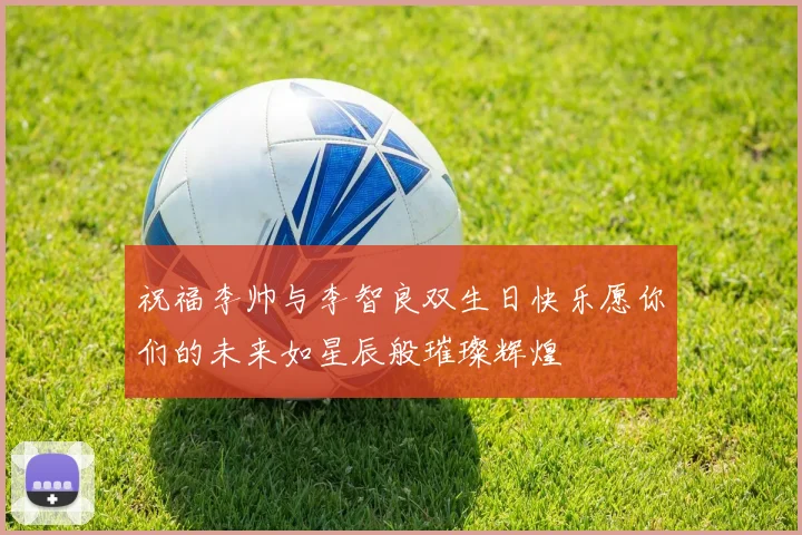 祝福李帅与李智良双生日快乐愿你们的未来如星辰般璀璨辉煌